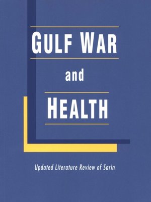 cover image of Gulf War and Health
